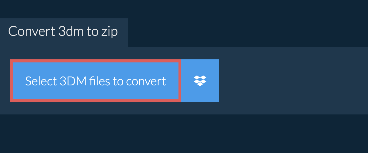 Convert 3dm to zip