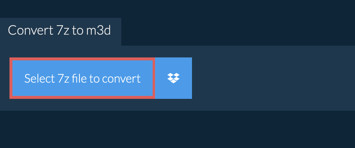 Convert 7z to m3d