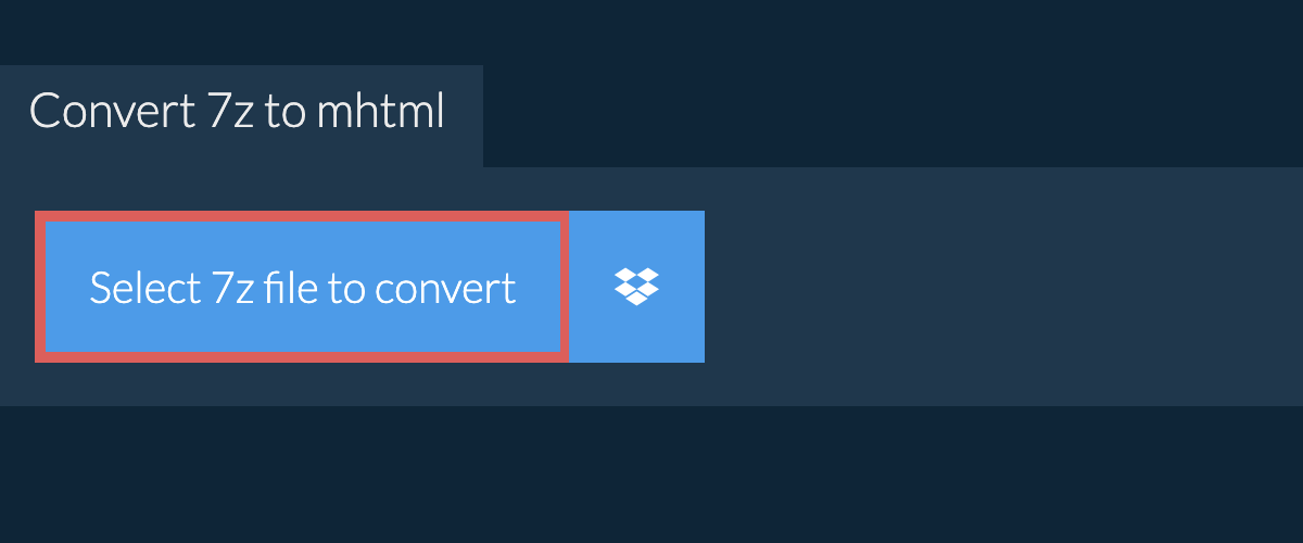 Convert 7z to mhtml