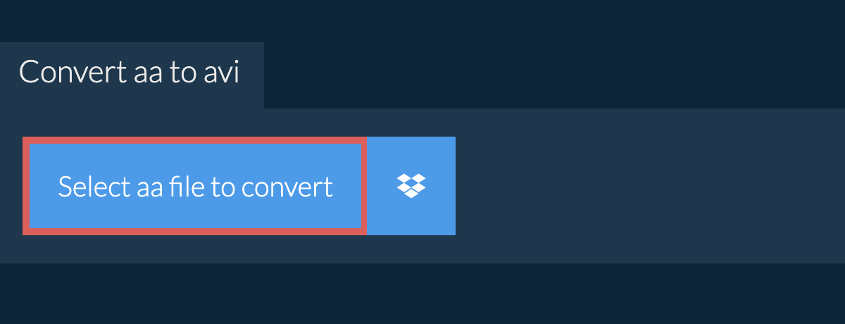 Convert aa to avi