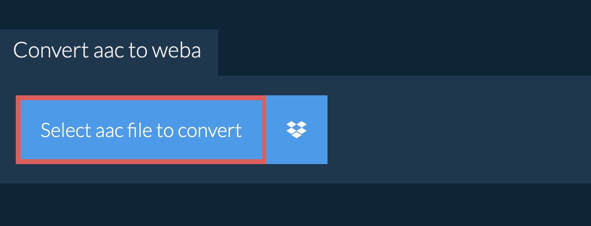 Convert aac to weba