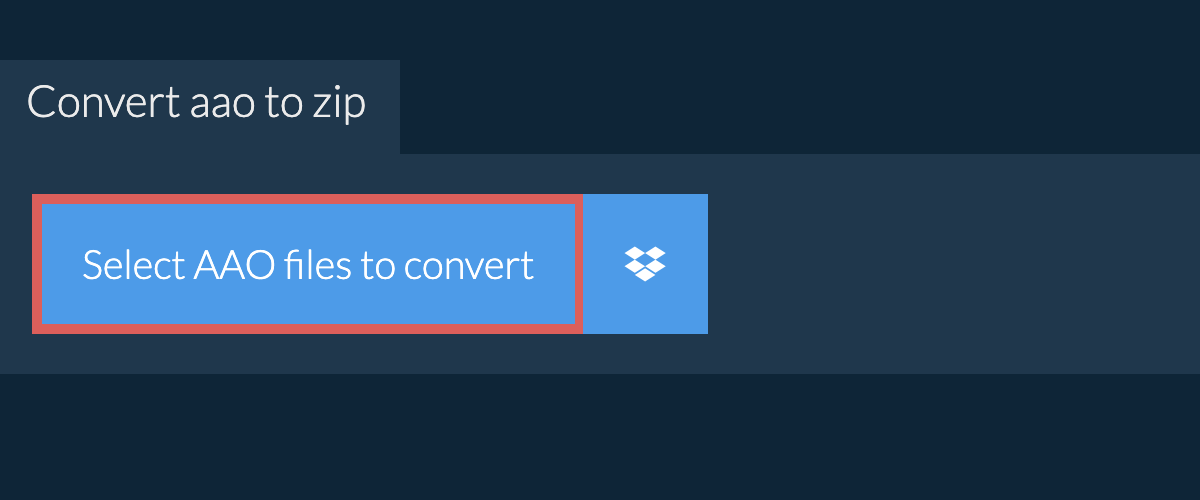 Convert aao to zip