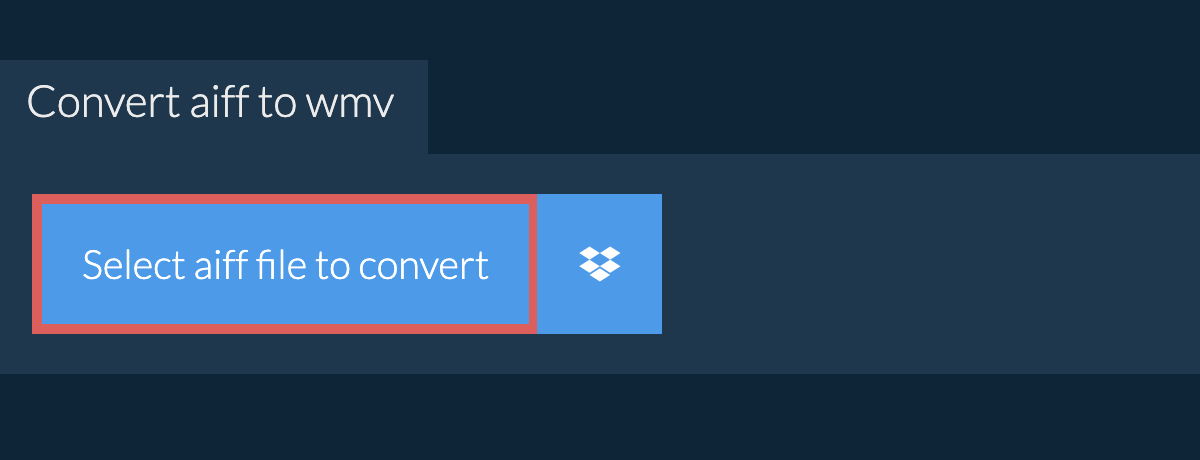 Convert aiff to wmv