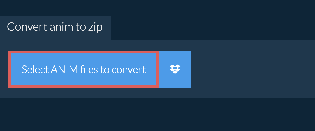 Convert anim to zip