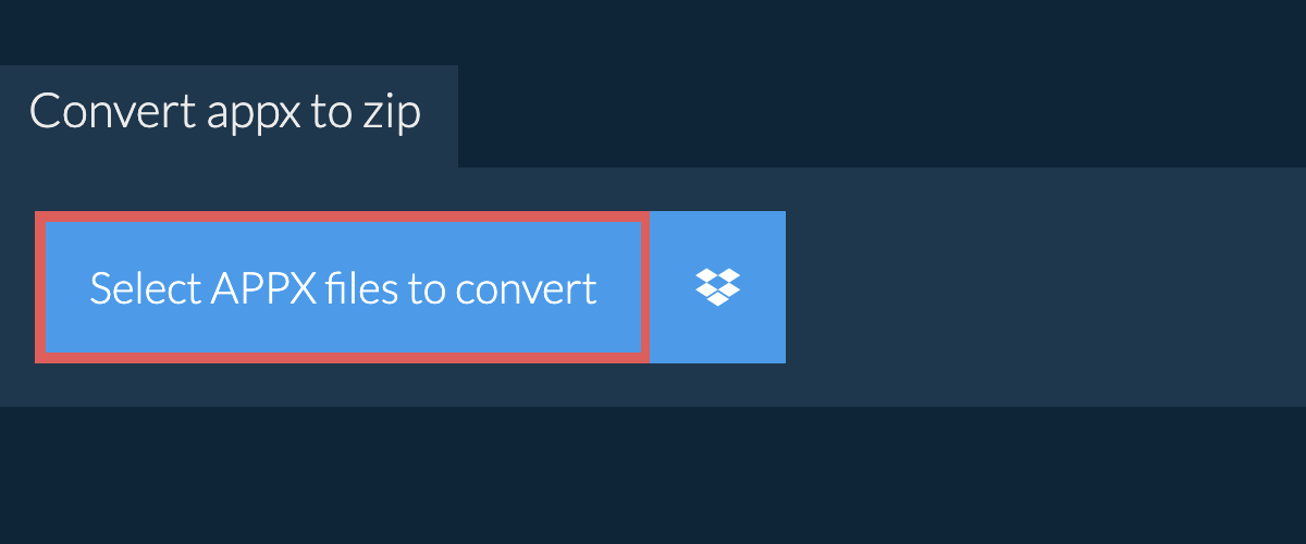 Convert appx to zip