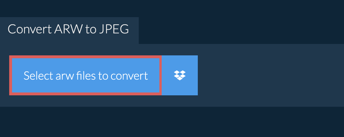 Convert arw to jpeg