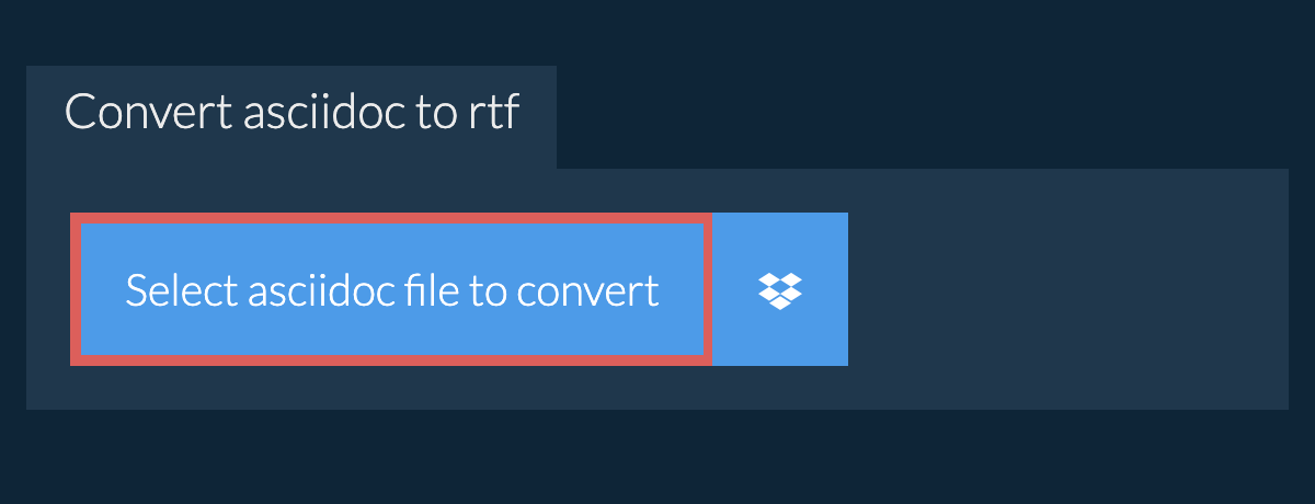 Convert asciidoc to rtf