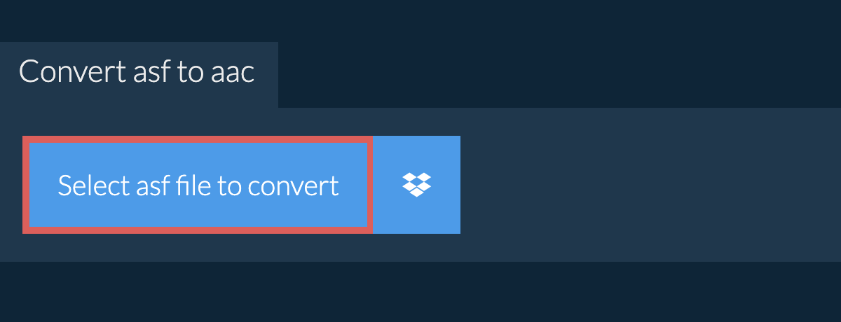 Convert asf to aac