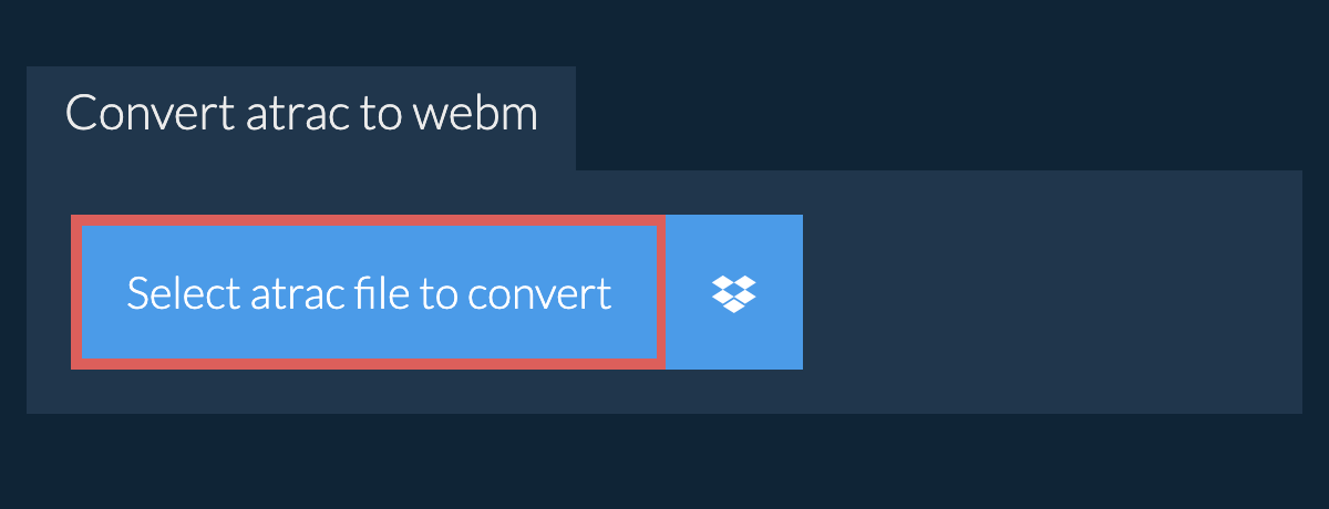 Convert atrac to webm
