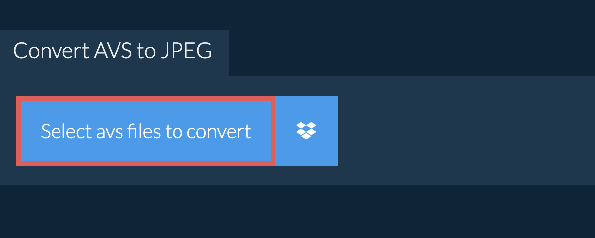 Convert avs to jpeg