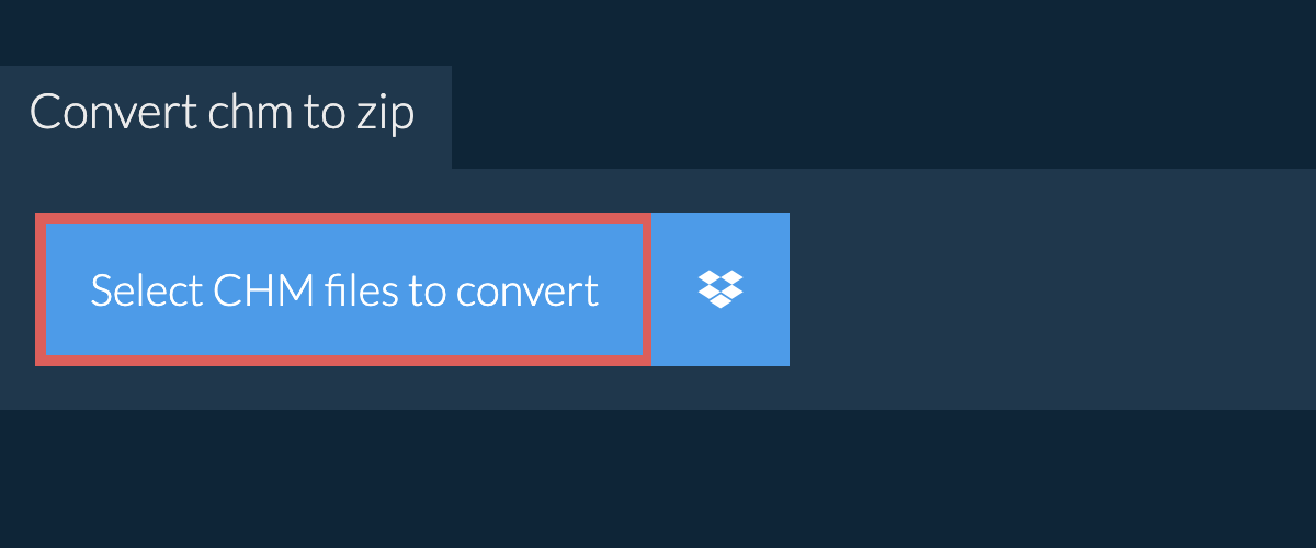 Convert chm to zip