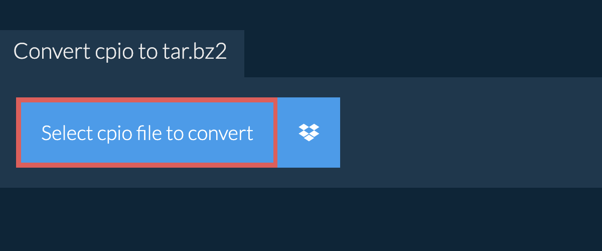 Convert cpio to tar.bz2