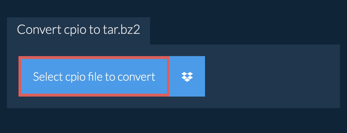 Convert cpio to tar.bz2