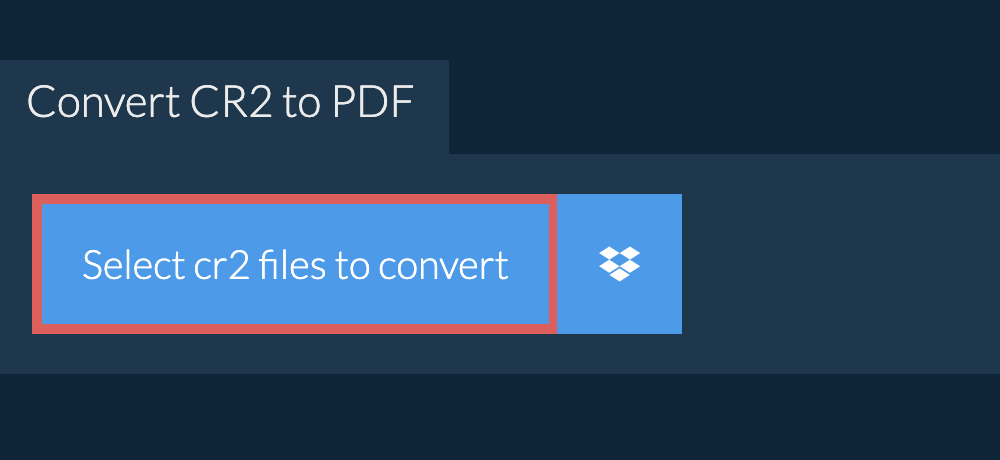 Convert cr2 to pdf