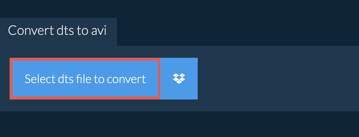 Convert dts to avi