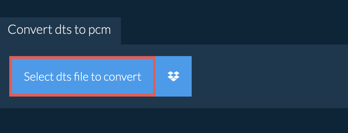 Convert dts to pcm