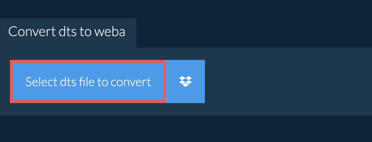 Convert dts to weba