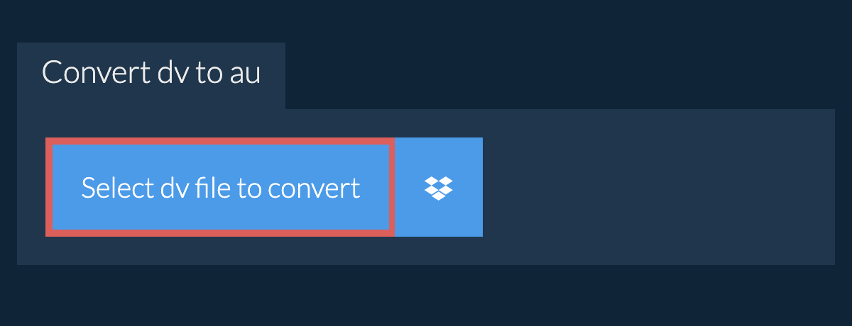 Convert dv to au
