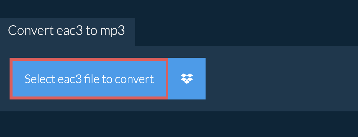Convert eac3 to mp3