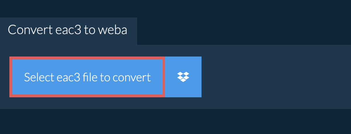 Convert eac3 to weba