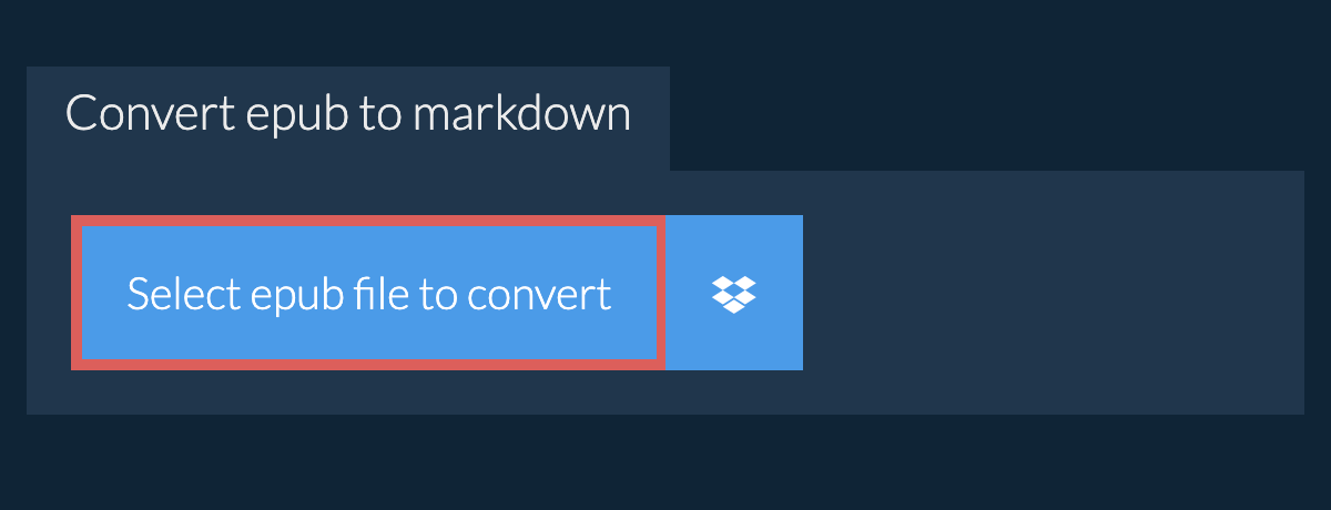 Convert epub to markdown
