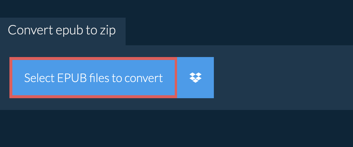 Convert zip to epub