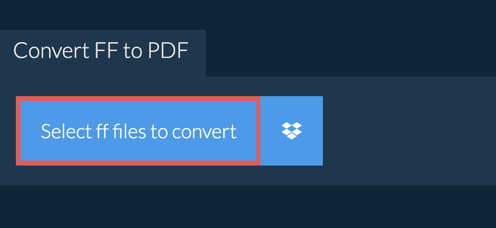 Convert ff to pdf