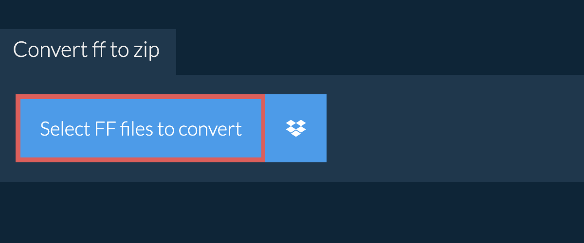 Convert ff to zip