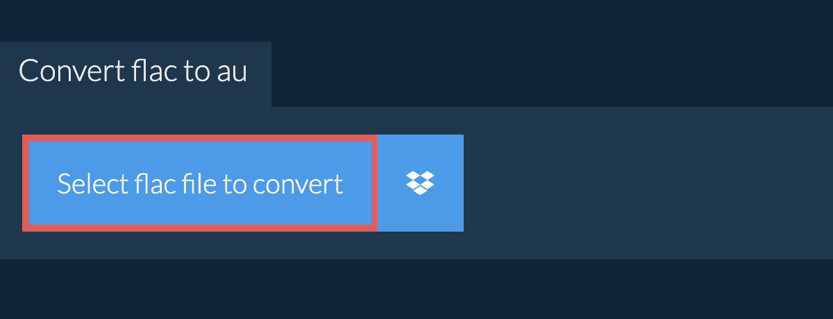 Convert flac to au
