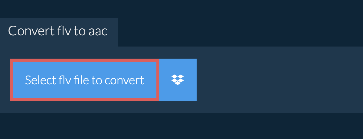 Convert flv to aac