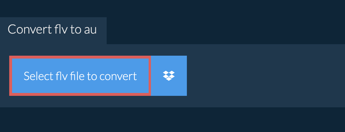 Convert flv to au