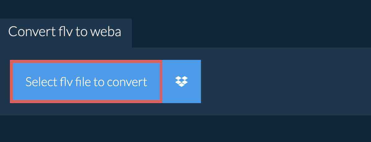 Convert flv to weba