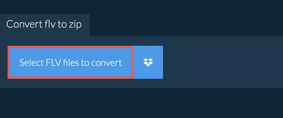 Convert flv to zip