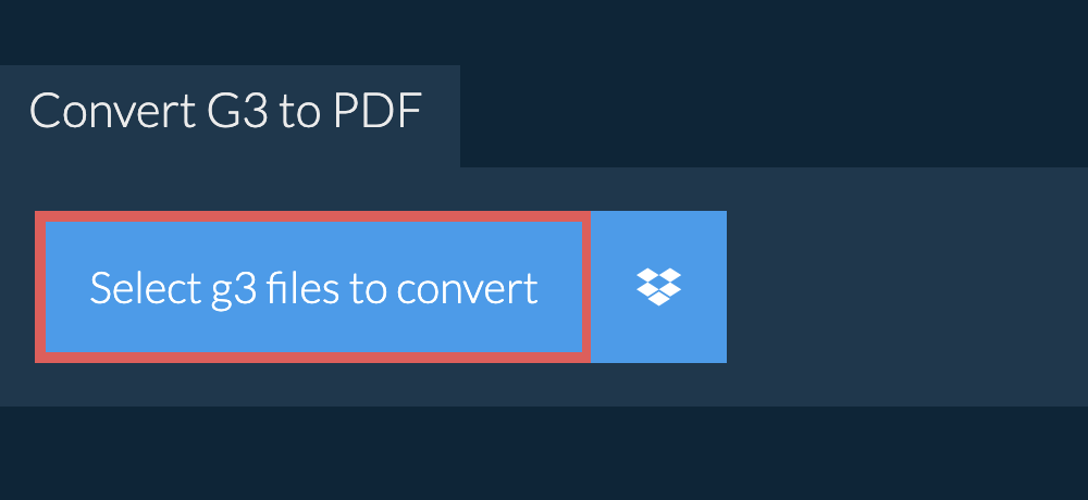 Convert g3 to pdf