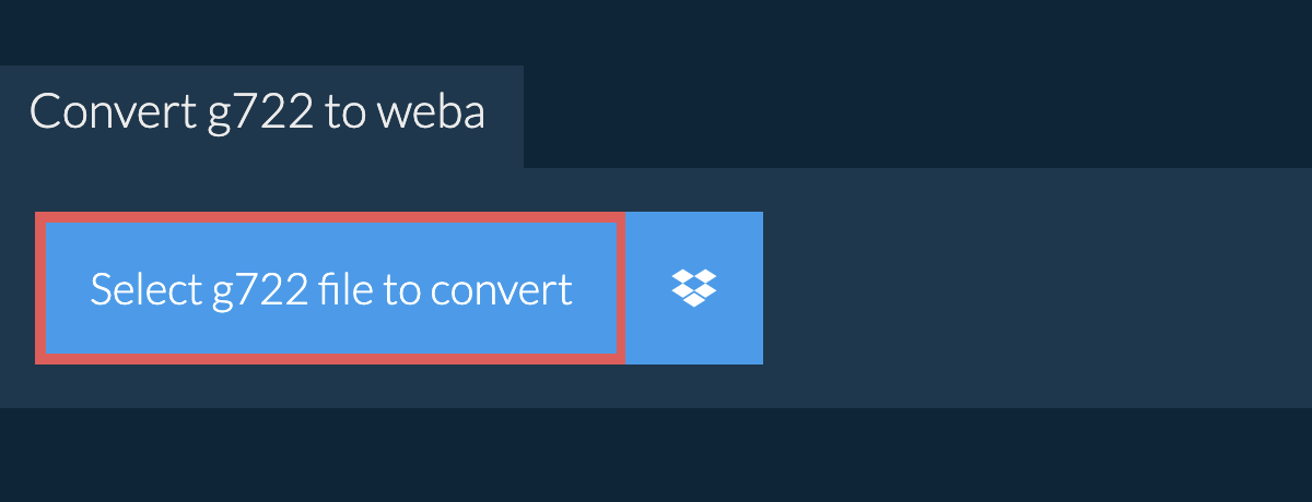 Convert g722 to weba