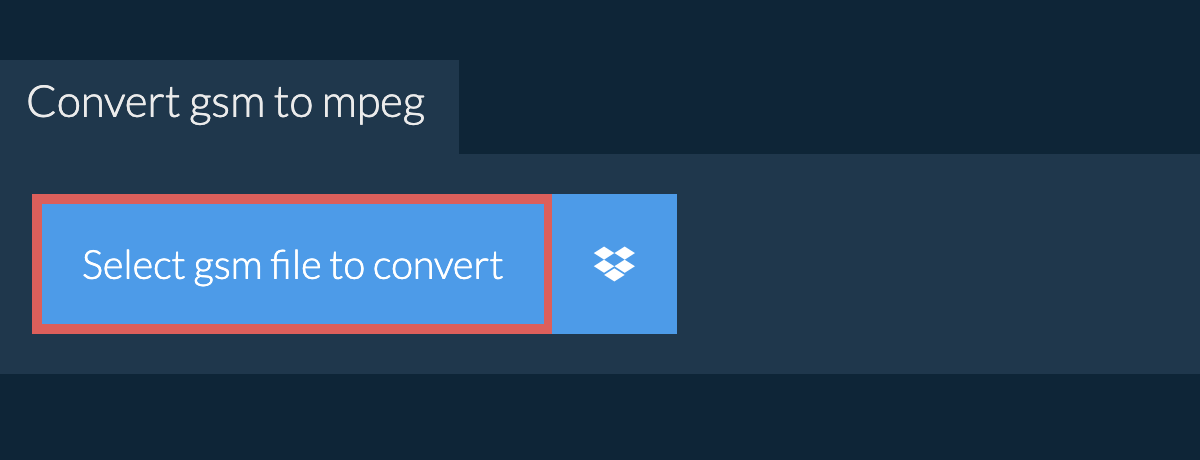 Convert gsm to mpeg