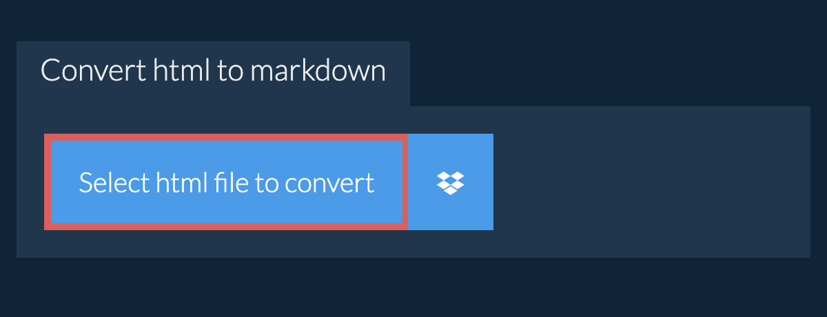 Convert html to markdown