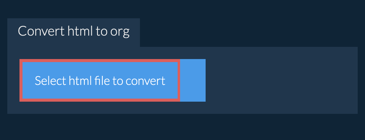 Convert html to org
