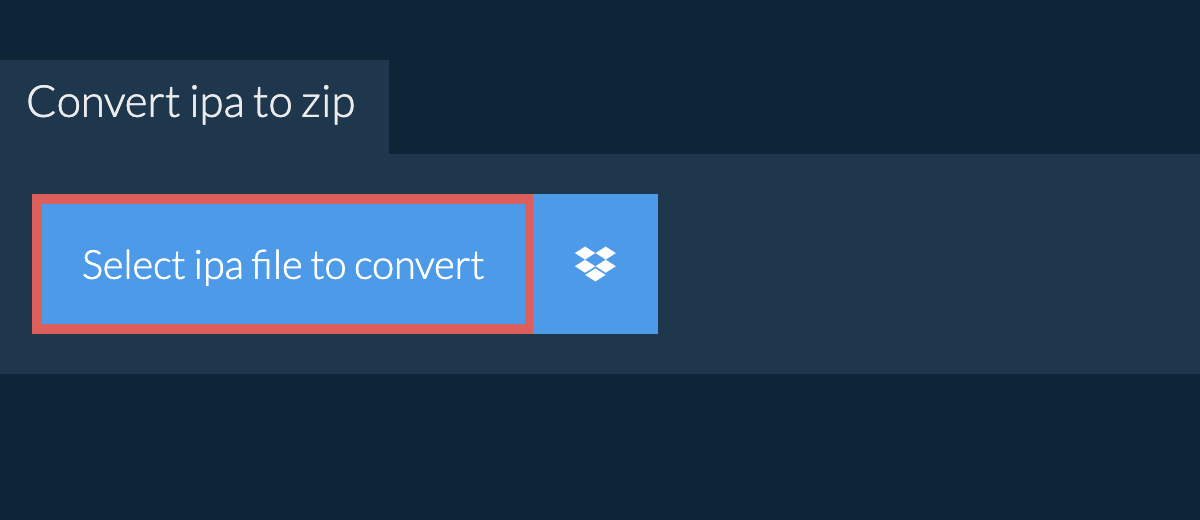 Convert ipa to zip