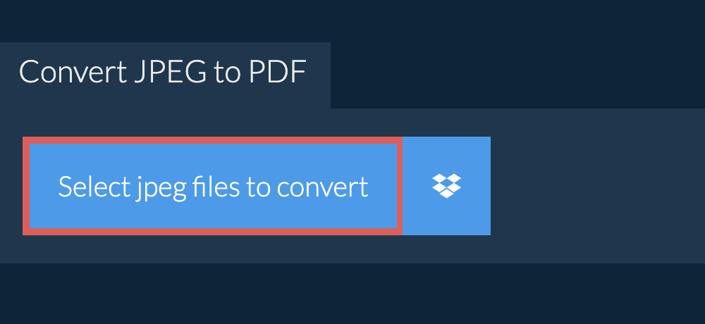 Convert jpeg to pdf