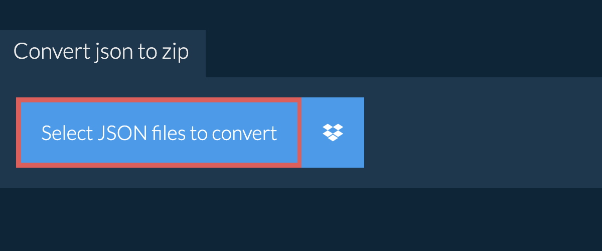 Convert json to zip