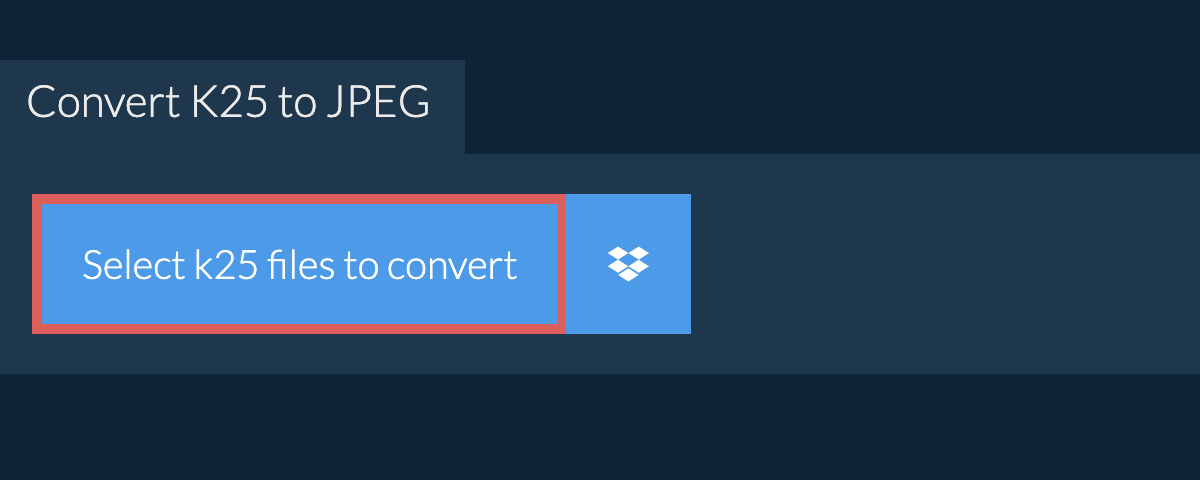 Convert k25 to jpeg