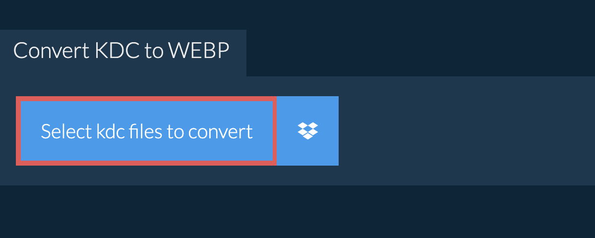 Convert kdc to webp