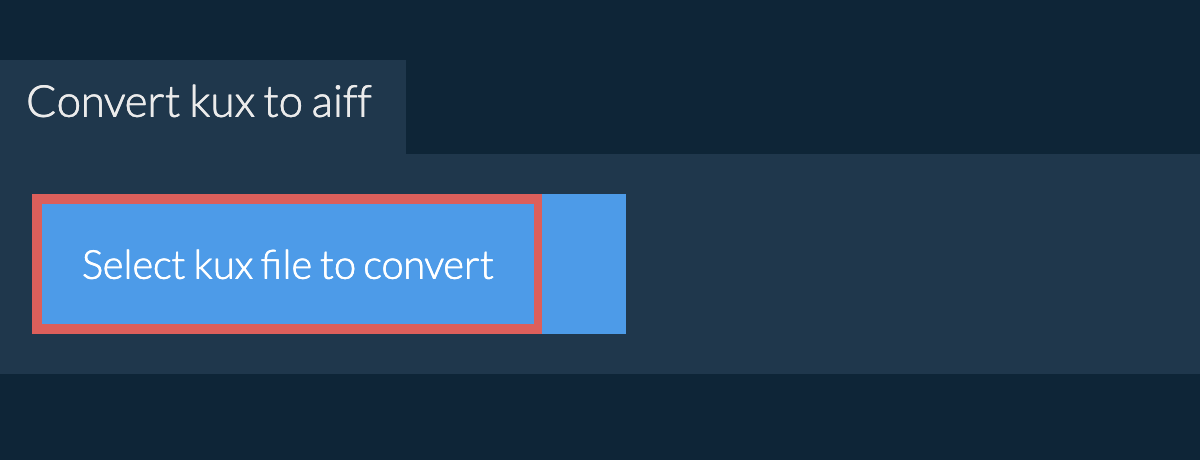 Convert kux to aiff