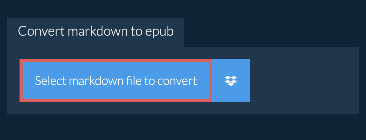 Convert markdown to epub