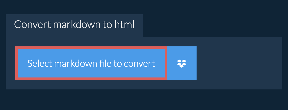 Convert markdown to html