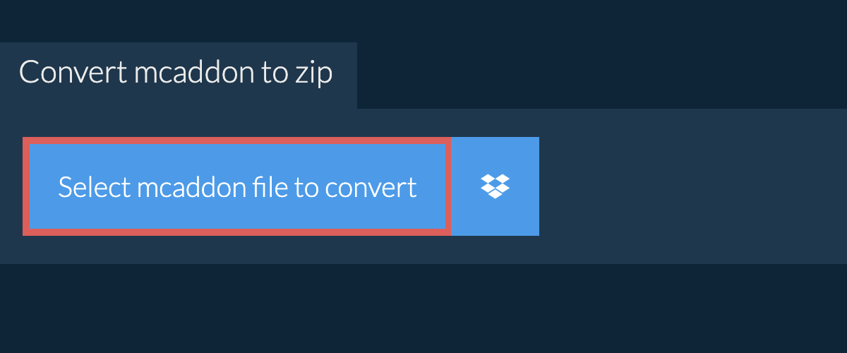 Convert mcaddon to zip