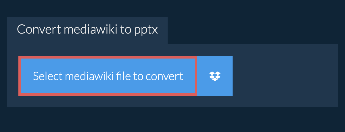 Convert mediawiki to pptx