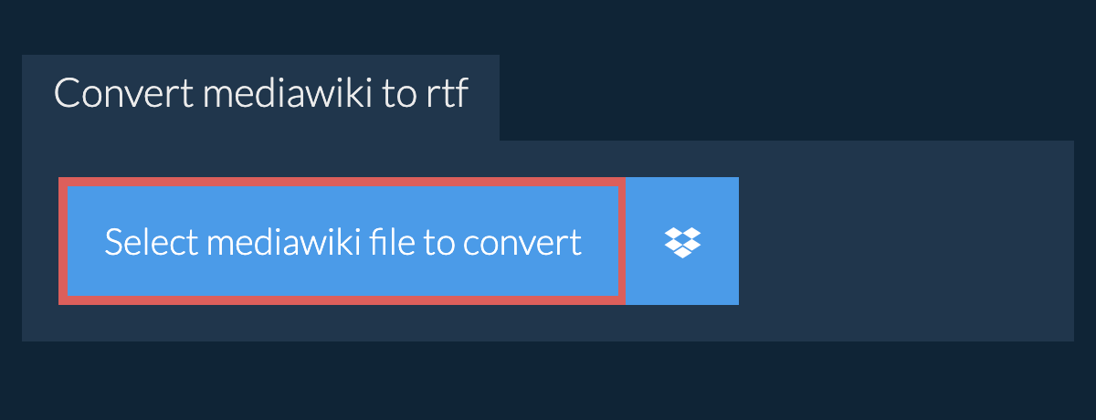Convert mediawiki to rtf