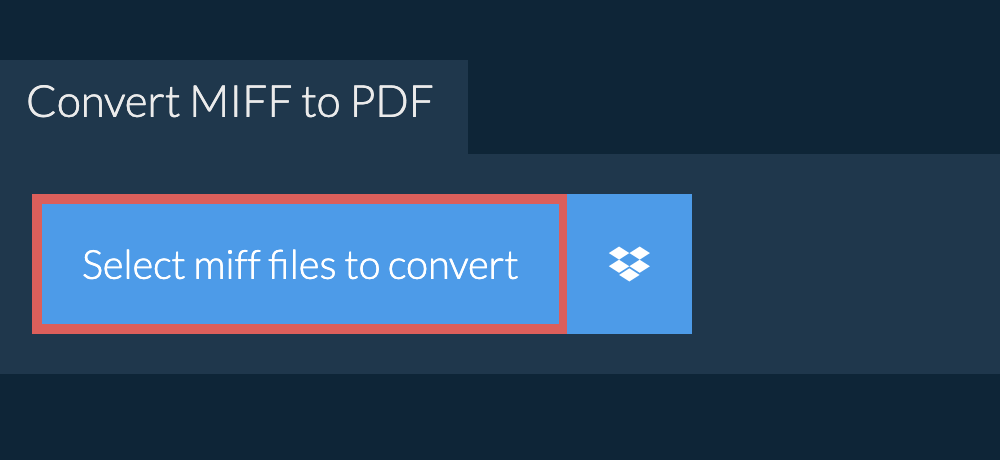Convert miff to pdf